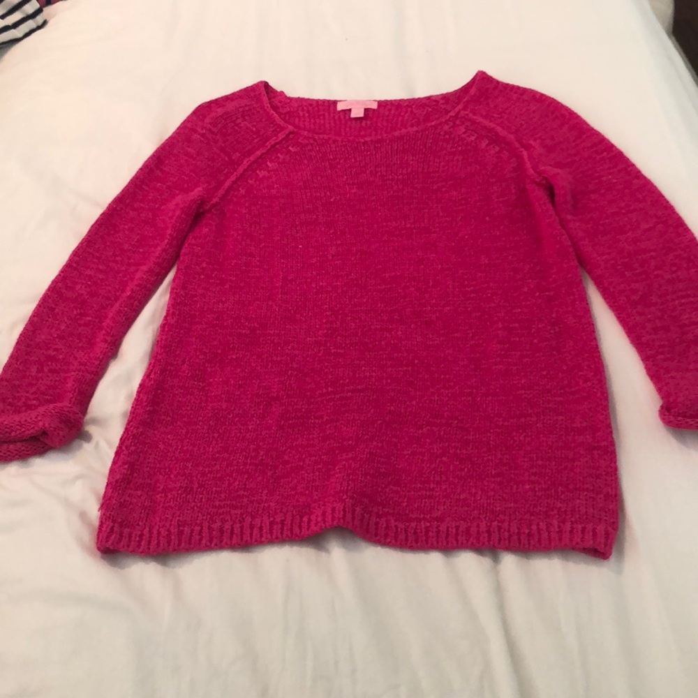 Size Small. Lilly Pulitzer beach sweater. Pink